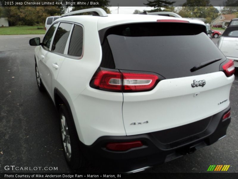 Bright White / Black 2015 Jeep Cherokee Limited 4x4