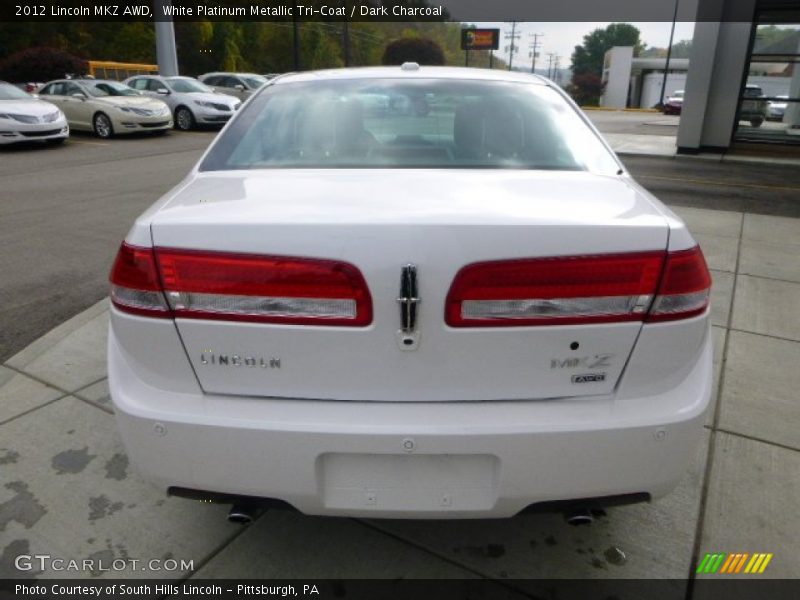 White Platinum Metallic Tri-Coat / Dark Charcoal 2012 Lincoln MKZ AWD