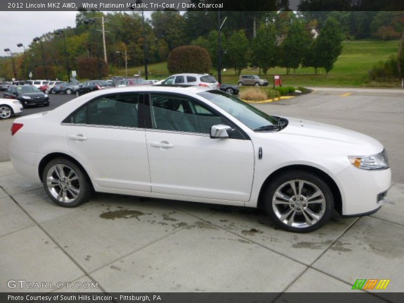 White Platinum Metallic Tri-Coat / Dark Charcoal 2012 Lincoln MKZ AWD
