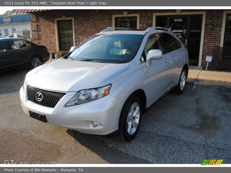 Tungsten Silver Pearl / Light Gray 2011 Lexus RX 350 AWD
