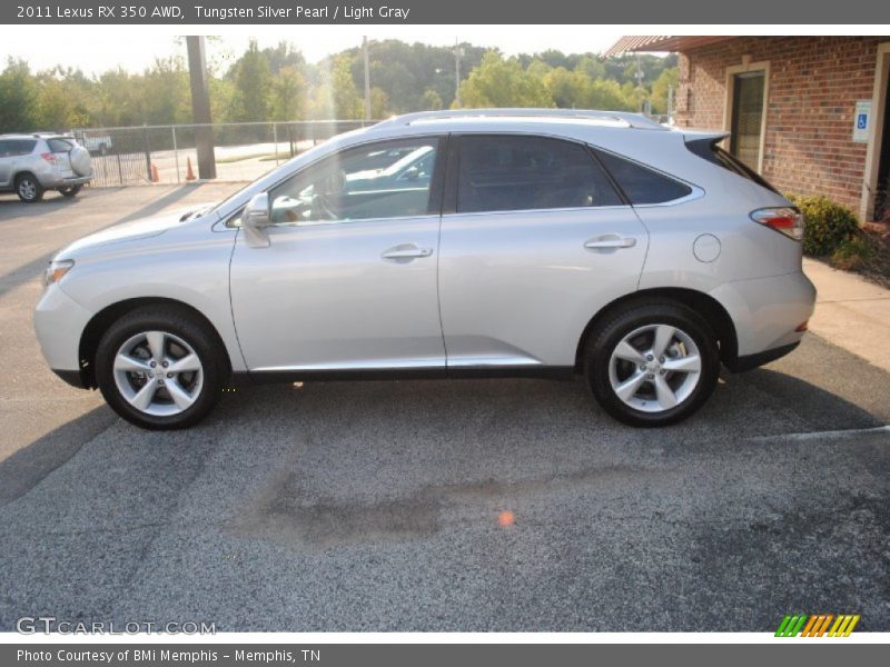 Tungsten Silver Pearl / Light Gray 2011 Lexus RX 350 AWD