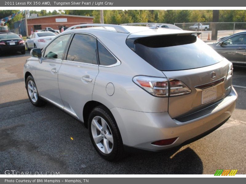 Tungsten Silver Pearl / Light Gray 2011 Lexus RX 350 AWD