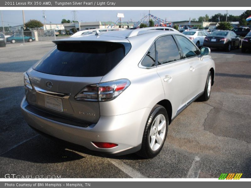 Tungsten Silver Pearl / Light Gray 2011 Lexus RX 350 AWD