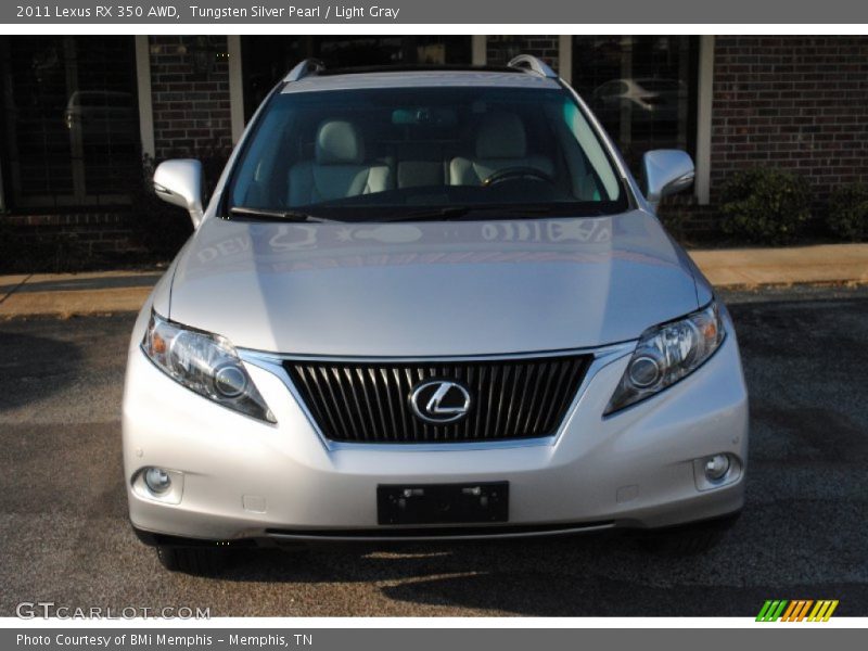 Tungsten Silver Pearl / Light Gray 2011 Lexus RX 350 AWD
