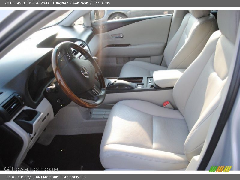 Tungsten Silver Pearl / Light Gray 2011 Lexus RX 350 AWD