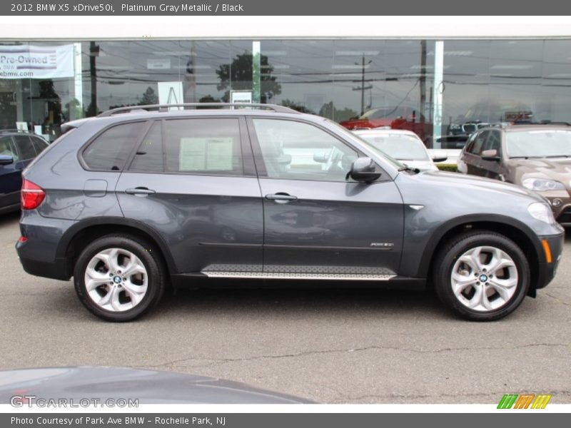 Platinum Gray Metallic / Black 2012 BMW X5 xDrive50i