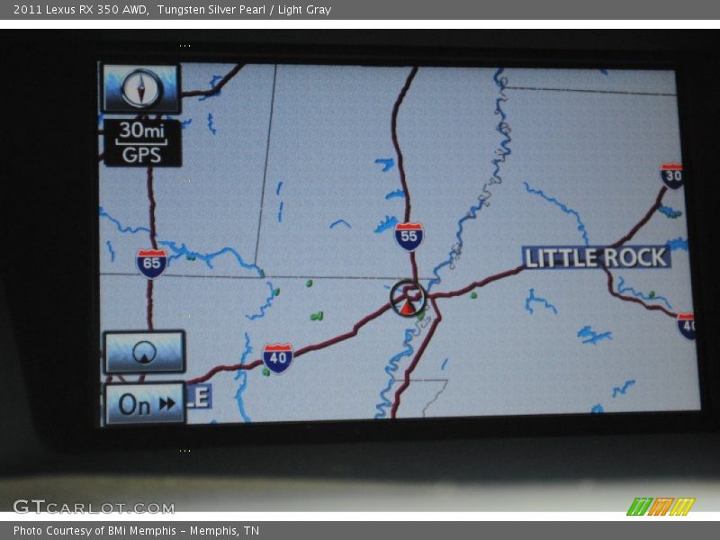 Tungsten Silver Pearl / Light Gray 2011 Lexus RX 350 AWD
