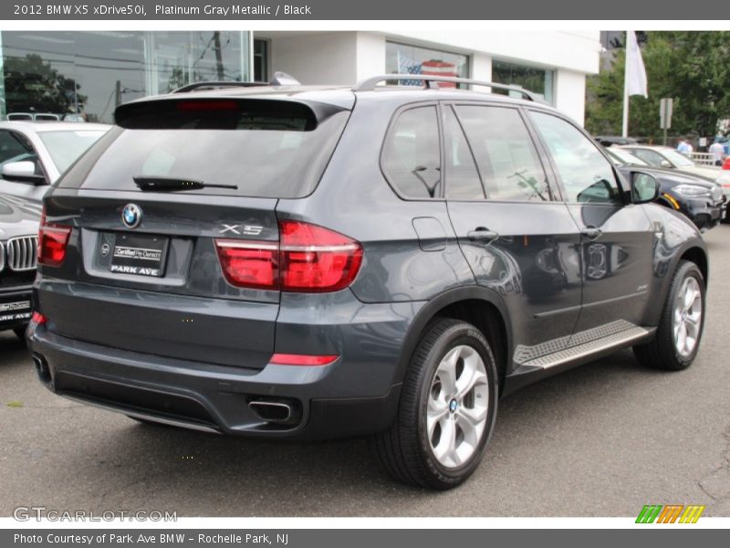 Platinum Gray Metallic / Black 2012 BMW X5 xDrive50i