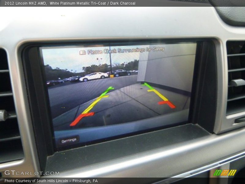 White Platinum Metallic Tri-Coat / Dark Charcoal 2012 Lincoln MKZ AWD