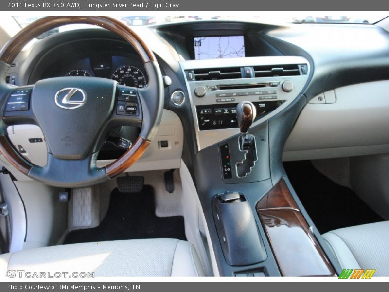 Tungsten Silver Pearl / Light Gray 2011 Lexus RX 350 AWD