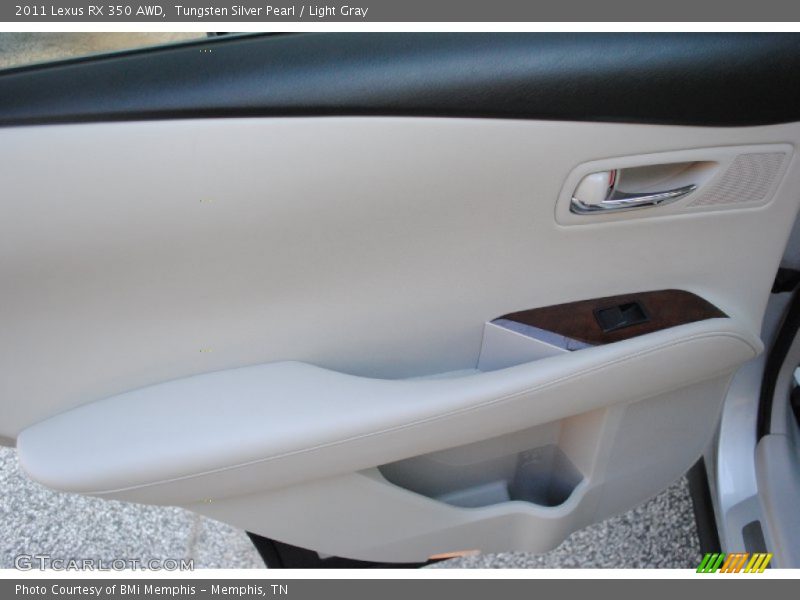 Tungsten Silver Pearl / Light Gray 2011 Lexus RX 350 AWD