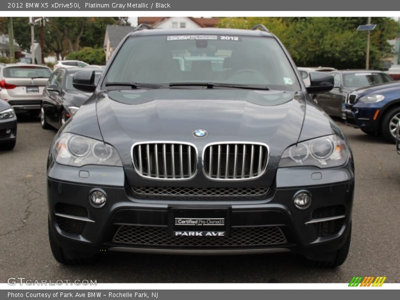 Platinum Gray Metallic / Black 2012 BMW X5 xDrive50i