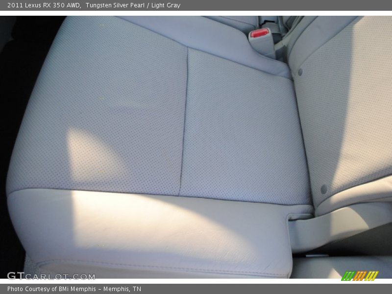 Tungsten Silver Pearl / Light Gray 2011 Lexus RX 350 AWD