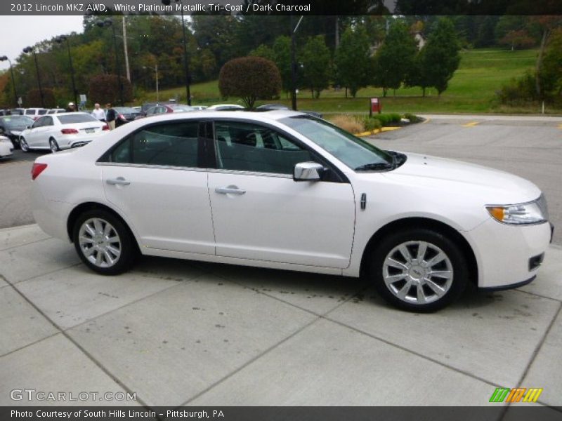White Platinum Metallic Tri-Coat / Dark Charcoal 2012 Lincoln MKZ AWD