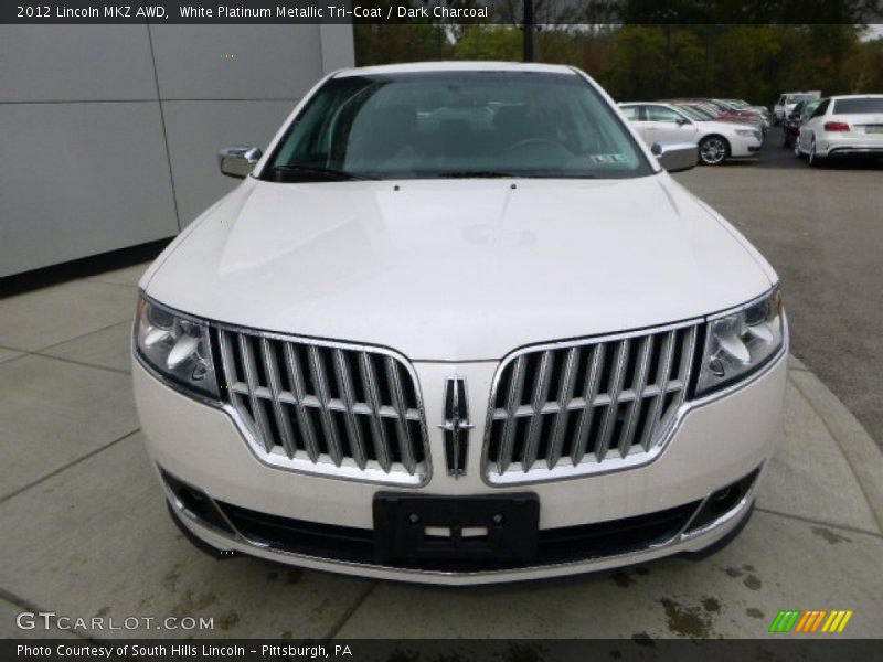 White Platinum Metallic Tri-Coat / Dark Charcoal 2012 Lincoln MKZ AWD