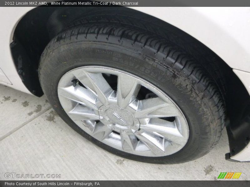 White Platinum Metallic Tri-Coat / Dark Charcoal 2012 Lincoln MKZ AWD