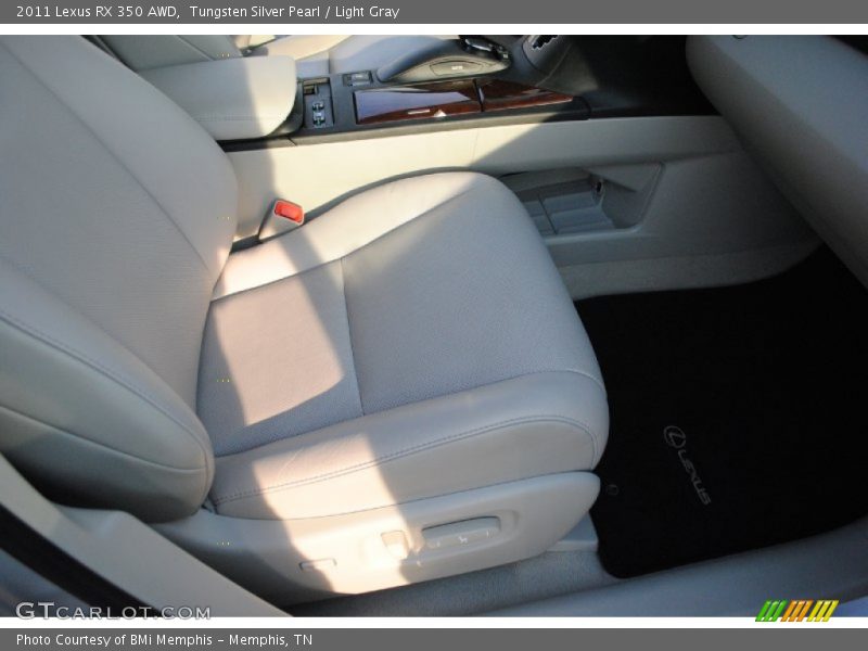 Tungsten Silver Pearl / Light Gray 2011 Lexus RX 350 AWD