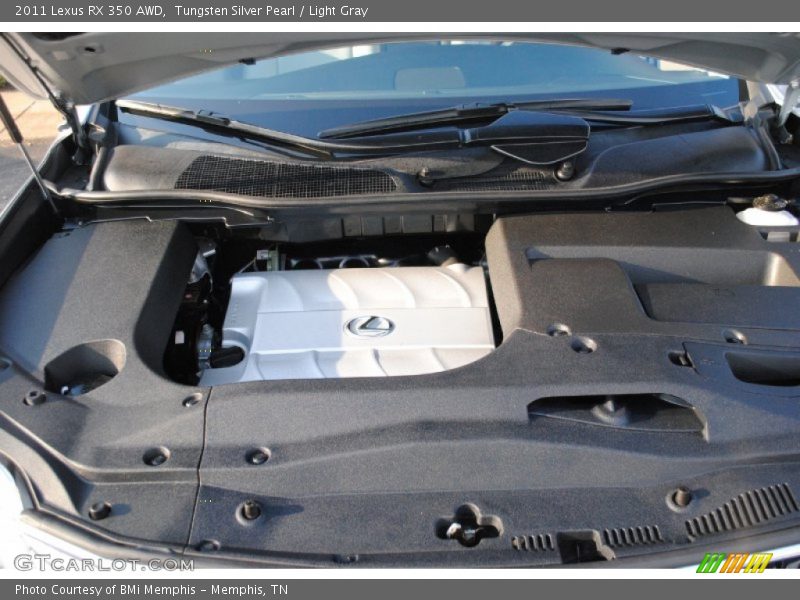 Tungsten Silver Pearl / Light Gray 2011 Lexus RX 350 AWD