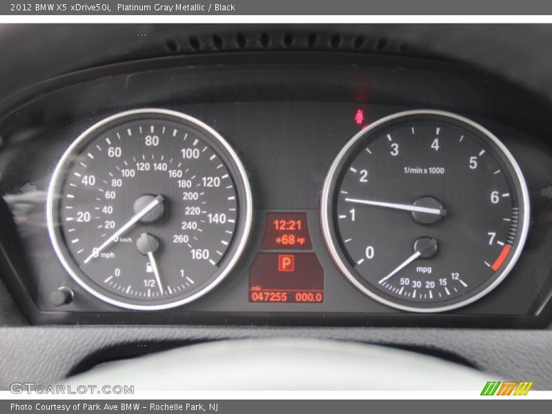Platinum Gray Metallic / Black 2012 BMW X5 xDrive50i