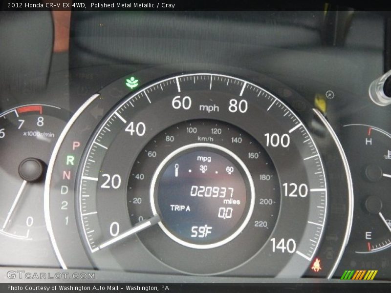 Polished Metal Metallic / Gray 2012 Honda CR-V EX 4WD