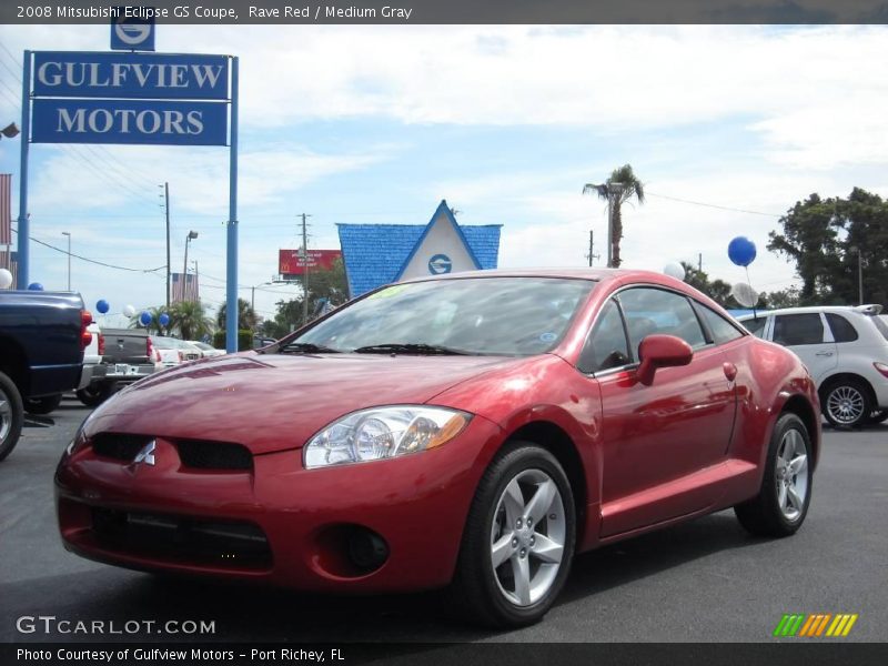 Rave Red / Medium Gray 2008 Mitsubishi Eclipse GS Coupe