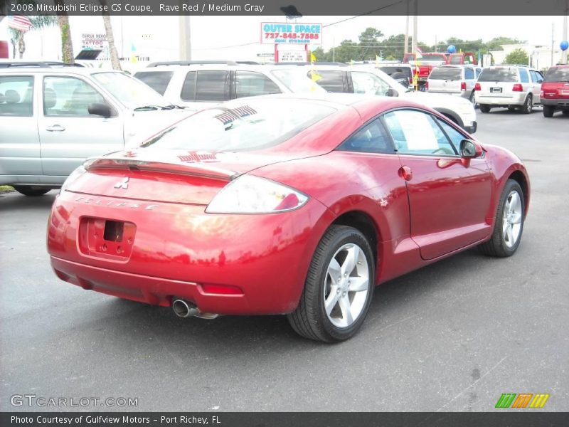 Rave Red / Medium Gray 2008 Mitsubishi Eclipse GS Coupe