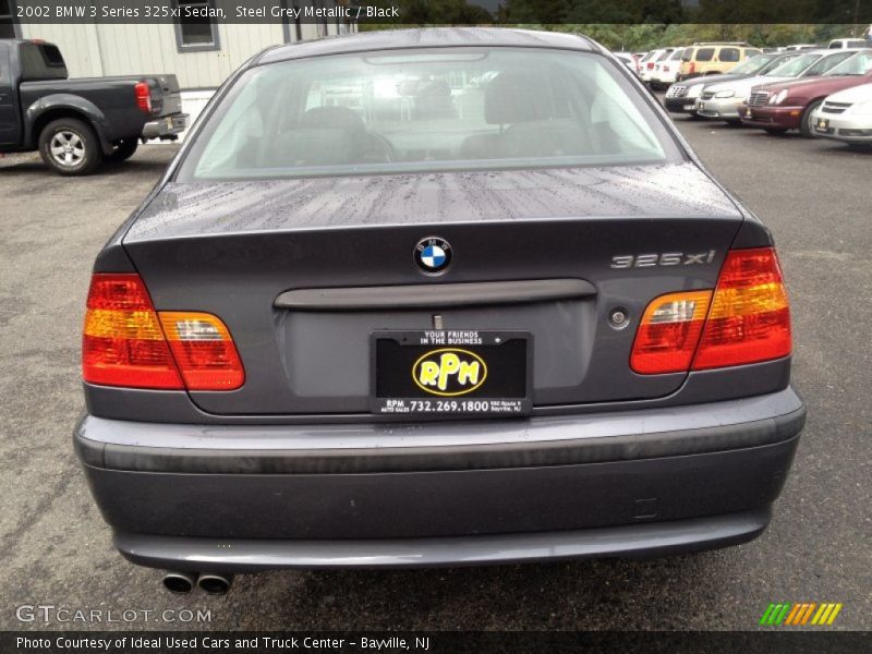 Steel Grey Metallic / Black 2002 BMW 3 Series 325xi Sedan