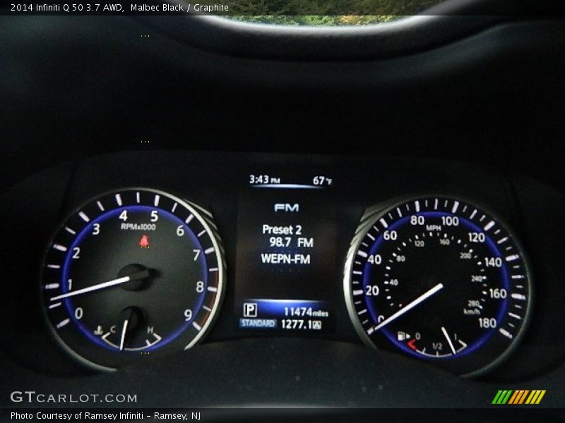 Malbec Black / Graphite 2014 Infiniti Q 50 3.7 AWD