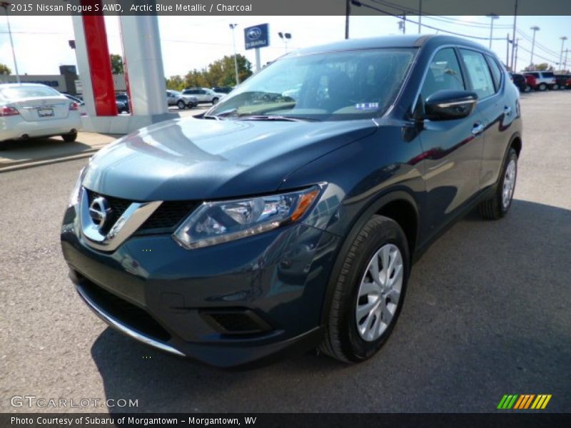Arctic Blue Metallic / Charcoal 2015 Nissan Rogue S AWD