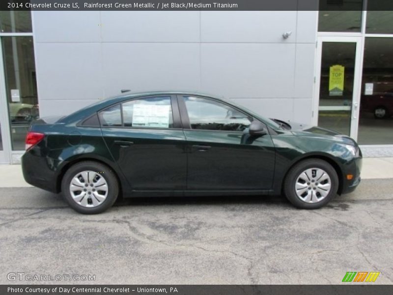 Rainforest Green Metallic / Jet Black/Medium Titanium 2014 Chevrolet Cruze LS