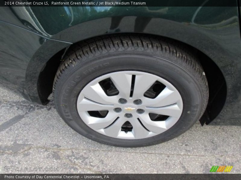 Rainforest Green Metallic / Jet Black/Medium Titanium 2014 Chevrolet Cruze LS