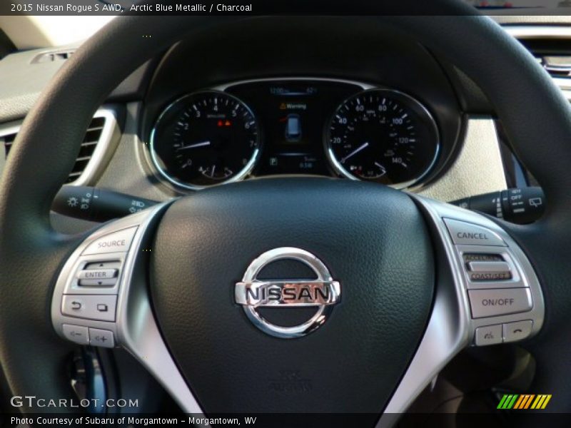 Arctic Blue Metallic / Charcoal 2015 Nissan Rogue S AWD