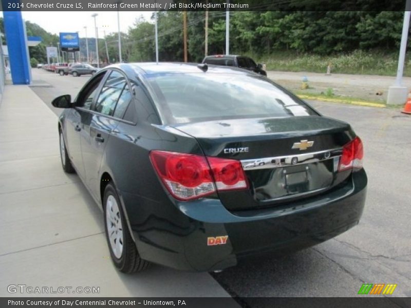 Rainforest Green Metallic / Jet Black/Medium Titanium 2014 Chevrolet Cruze LS