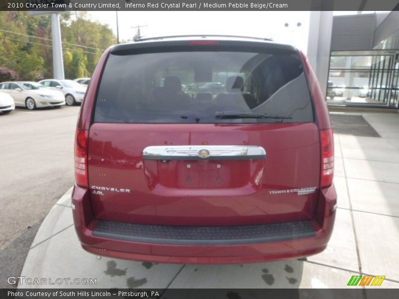 Inferno Red Crystal Pearl / Medium Pebble Beige/Cream 2010 Chrysler Town & Country Limited
