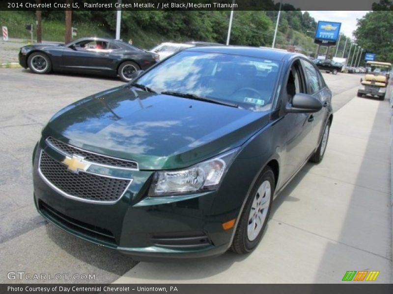 Rainforest Green Metallic / Jet Black/Medium Titanium 2014 Chevrolet Cruze LS