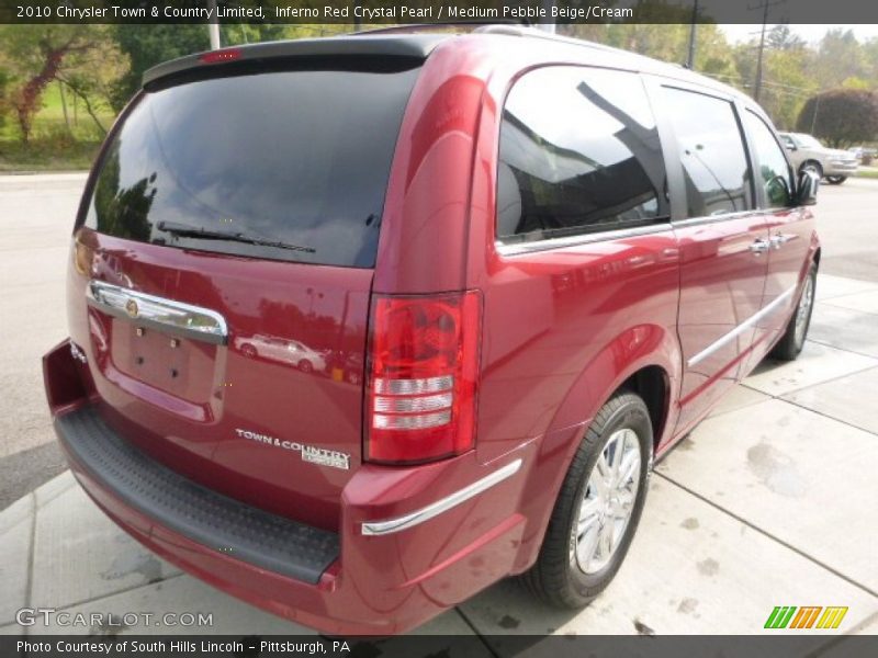 Inferno Red Crystal Pearl / Medium Pebble Beige/Cream 2010 Chrysler Town & Country Limited