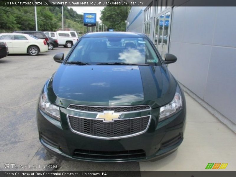 Rainforest Green Metallic / Jet Black/Medium Titanium 2014 Chevrolet Cruze LS