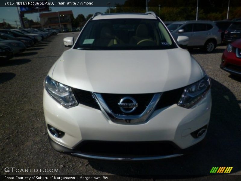 Pearl White / Almond 2015 Nissan Rogue SL AWD