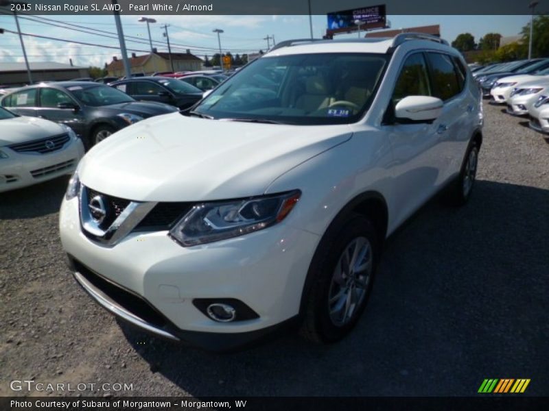 Pearl White / Almond 2015 Nissan Rogue SL AWD