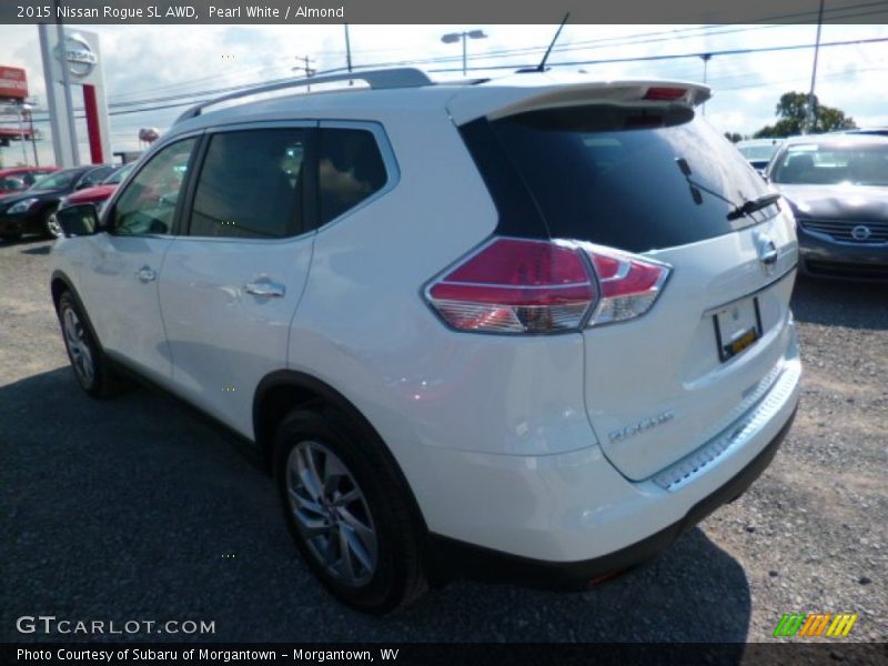 Pearl White / Almond 2015 Nissan Rogue SL AWD