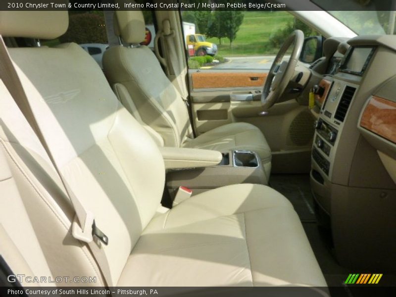 Inferno Red Crystal Pearl / Medium Pebble Beige/Cream 2010 Chrysler Town & Country Limited