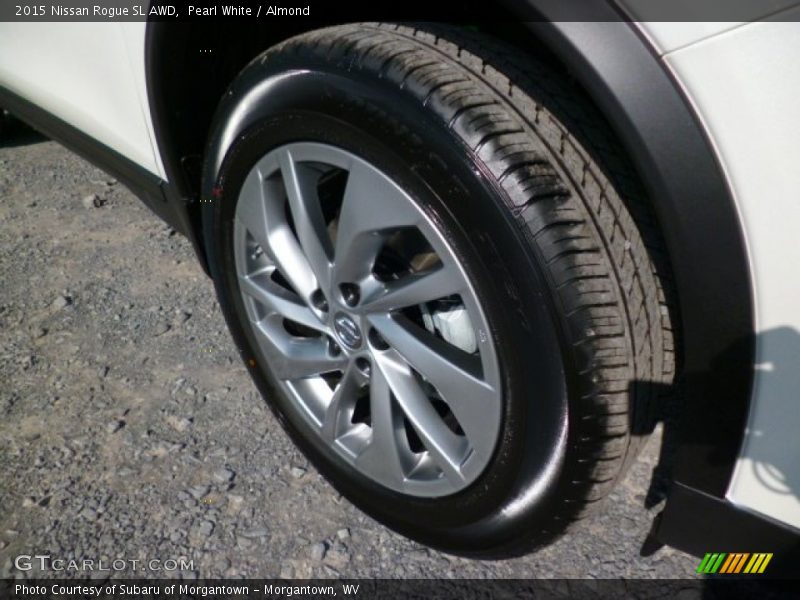 Pearl White / Almond 2015 Nissan Rogue SL AWD