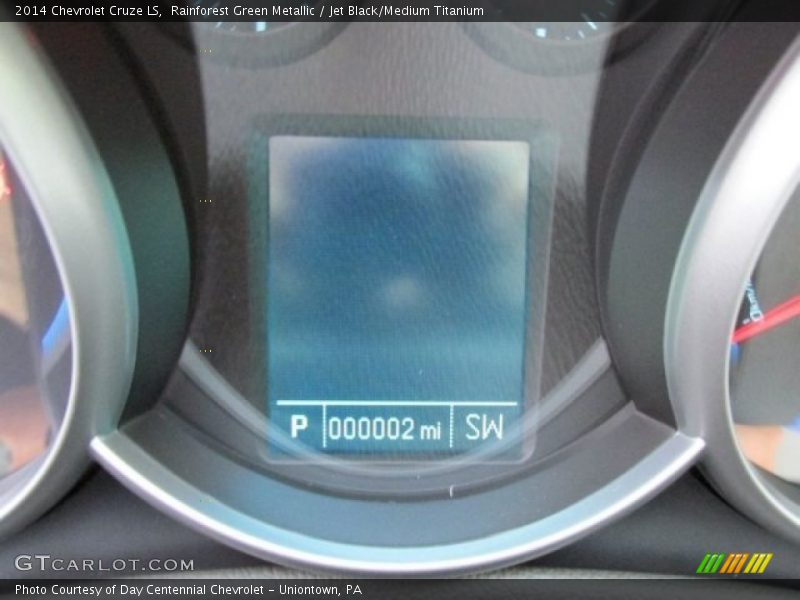 Rainforest Green Metallic / Jet Black/Medium Titanium 2014 Chevrolet Cruze LS