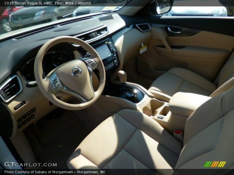 Pearl White / Almond 2015 Nissan Rogue SL AWD