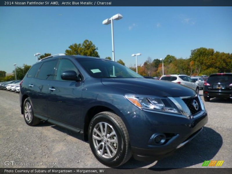 Arctic Blue Metallic / Charcoal 2014 Nissan Pathfinder SV AWD