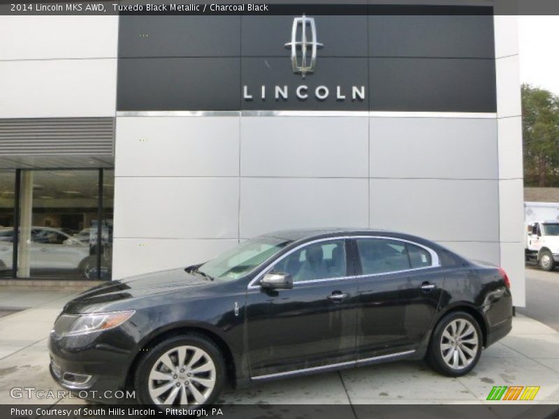 Tuxedo Black Metallic / Charcoal Black 2014 Lincoln MKS AWD