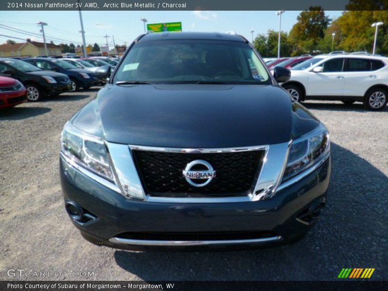 Arctic Blue Metallic / Charcoal 2014 Nissan Pathfinder SV AWD