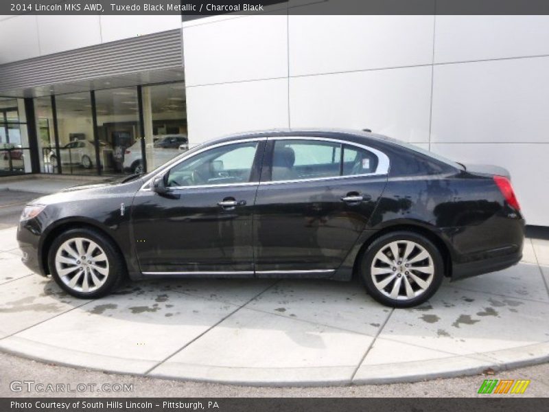 Tuxedo Black Metallic / Charcoal Black 2014 Lincoln MKS AWD