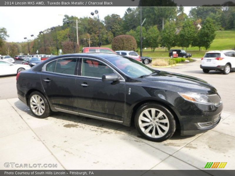 Tuxedo Black Metallic / Charcoal Black 2014 Lincoln MKS AWD