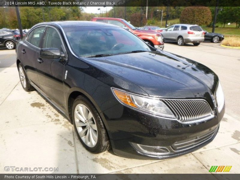 Tuxedo Black Metallic / Charcoal Black 2014 Lincoln MKS AWD